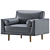 Contemporary Armchair Collection - Storm 3D model small image 4