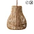 Natural Rattan Bottle Neck Pendant 3D model small image 1