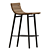 Retro California Bar Stools Set 3D model small image 2