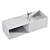 Modern White Wall Mount Basin 3D model small image 1