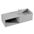 Modern White Wall Mount Basin 3D model small image 4