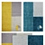 Modern Geometric Wool Rug 3D model small image 1