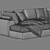 Elegant Marac Gordon Sofa Composition 3D model small image 5