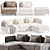 Modern IKEA Chaise Longue Sofa 3D model small image 1