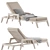 Modern Outdoor Chaise with Sleek Design 3D model small image 1