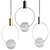 Elegant Blown Glass Pendant Lamp 3D model small image 2