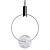 Elegant Blown Glass Pendant Lamp 3D model small image 9