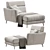 Natuzzi Greg C200 Modern Sofa 3D model small image 1