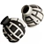 Textured Beccia Vase Set 3D model small image 3
