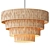 Rattan Palm Pendant Light Elegance 3D model small image 1