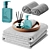 Modern Bathroom Decor Set 01 3D model small image 1