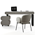 Modern Office Desk Set 2014 3D model small image 2