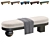 Elegant Banquette BRERA by Cazarina 3D model small image 1