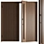 Rustic Wood Entry Door 3D model small image 1