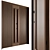 Rustic Wood Entry Door 3D model small image 2