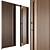 Rustic Wood Entry Door 3D model small image 3