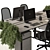 Modern Office Employee Furniture Set 3D model small image 4