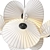 Elegant Scallop Pendant Light 3D model small image 3