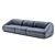 Xenon Sectional Sofa Vray 3dsMax 3D model small image 1