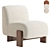 Rust Slipper Chair: Classic Elegance 3D model small image 1