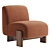 Rust Slipper Chair: Classic Elegance 3D model small image 2