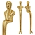 MATOOYA Furniture Handle Thinker Shape 3D model small image 1