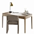  Type Oak Desk & Chair 3D model small image 2