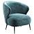 Modern Jeanne Boucle Armchair Soho 3D model small image 2