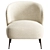 Modern Jeanne Boucle Armchair Soho 3D model small image 3