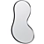 Sleek Wall Mirror ASMA 1220mm 3D model small image 1