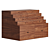 Gianfranco Frattini Walnut Storage Cabinet 3D model small image 2