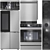 Samsung Smart Appliance Bundle 3D model small image 1