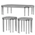  Sleek Modern Coffee Table 3D model small image 4
