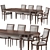 Ebanista Baladin Dining Set 3D model small image 1