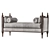 Ebanista Villandry Upholstered Bench 3D model small image 2