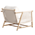 Coastal Teak Lounge Chair 3D model small image 2