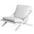 Modern Teak Outdoor Lounger 3D model small image 3
