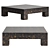 Brown Faux Horn Coffee Table 3D model small image 1