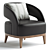 Elegant Bolero Upholstered Chair, 3D Model 3D model small image 5