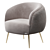 Velvet Garda Decor Chair: Microfiber GTR 3D model small image 1