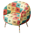 Velvet Garda Decor Chair: Microfiber GTR 3D model small image 7