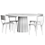 Sculptural Outdoor Dining Set 3D model small image 2