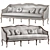 Elegant Provincial Art Sofa 3D model small image 1