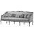 Elegant Provincial Art Sofa 3D model small image 4