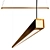 Sleek LED Brass Pendant Lamp 3D model small image 1