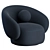 Sleek 5-Piece Nebulona Armchair Set 3D model small image 4