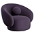 Sleek 5-Piece Nebulona Armchair Set 3D model small image 5