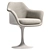 Elegant Swivel Tulip Armchair 3D model small image 1