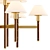 Riveted Wood Tiered Chandelier 3D model small image 6