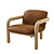 Modern Benson Leather Chair Elegant 3D model small image 4